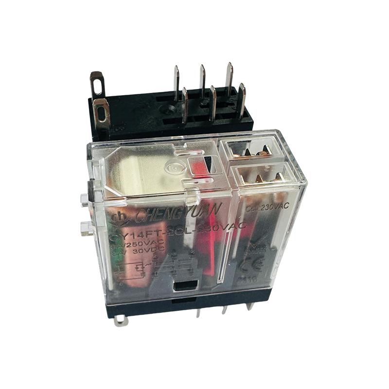 Releu CY14FT-2CL, releu DPDT, releu picior lat 14F, releu de putere 8A 5PIN.